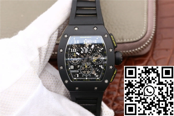 Richard Mille RM-011 KV Factory Carbon Fiber Black Strap