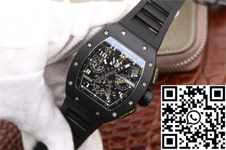 Richard Mille RM-011 KV Factory Carbon Fiber Black Strap