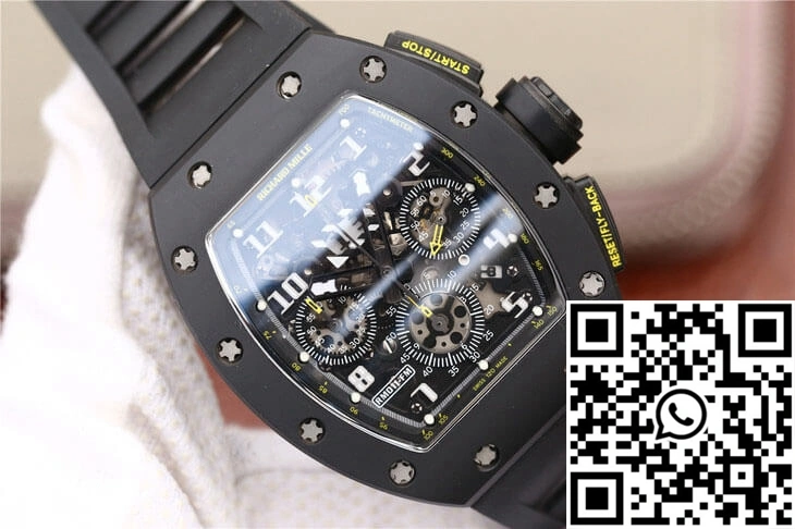 Richard Mille RM-011 KV Factory Carbon Fiber Black Strap