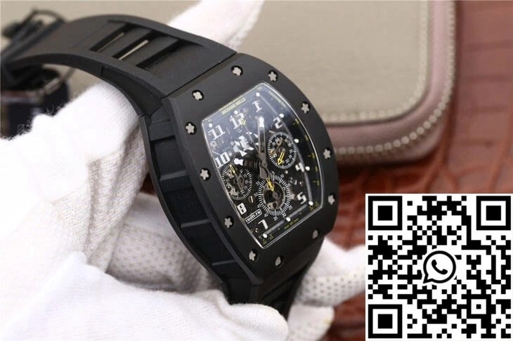 Richard Mille RM-011 KV Factory Carbon Fiber Black Strap