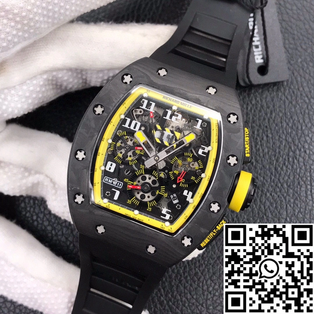 Richard Mille RM-011 KV Factory Forged Carbon Black Strap