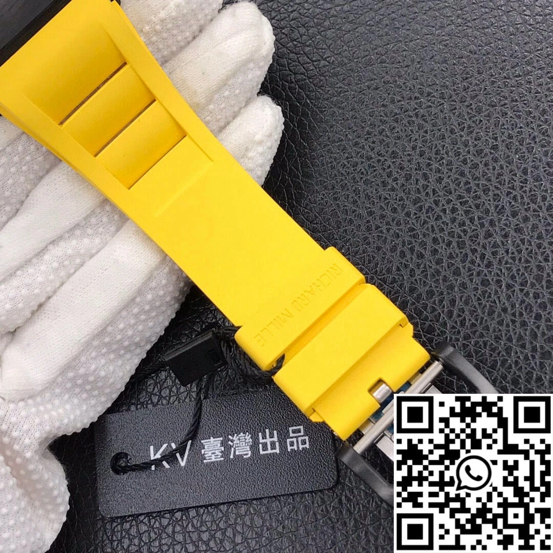 Richard Mille RM-011 KV Factory Forged Carbon Yellow Strap