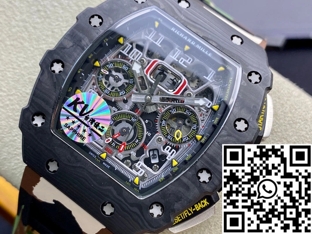 Richard Mille RM-011 KV Factory V2 Carbon Fiber Camo Rubber Strap
