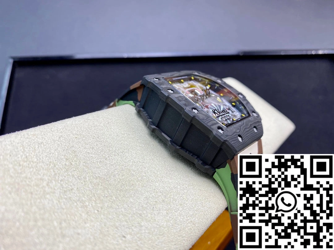 Richard Mille RM-011 KV Factory V2 Carbon Fiber Camo Rubber Strap