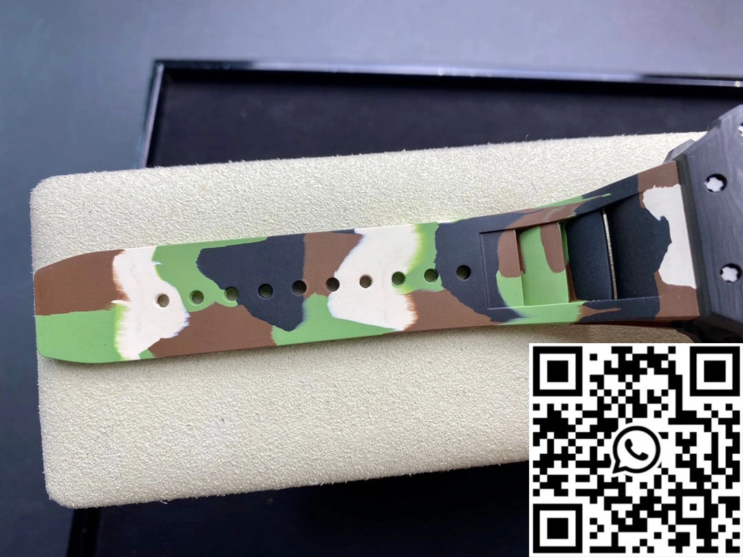 Richard Mille RM-011 KV Factory V2 Carbon Fiber Camo Rubber Strap