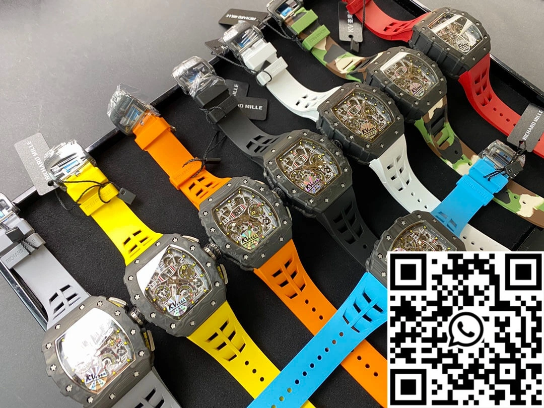 Richard Mille RM-011 KV Factory V2 Carbon Fiber Camo Rubber Strap