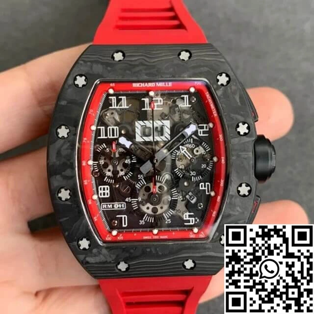 Richard Mille RM-011 KV Factory V2 Forged Carbon Case Rubber Strap