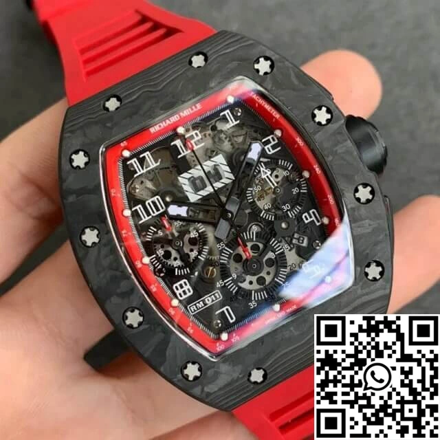 Richard Mille RM-011 KV Factory V2 Forged Carbon Case Rubber Strap