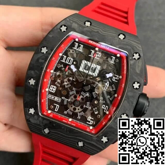 Richard Mille RM-011 KV Factory V2 Forged Carbon Case Rubber Strap