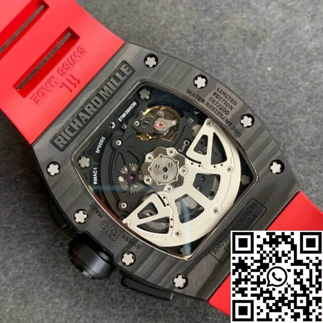 Richard Mille RM-011 KV Factory V2 Forged Carbon Case Rubber Strap