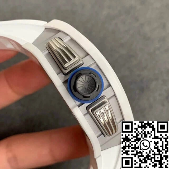 Richard Mille RM-011 KV Factory White Ceramic Rubber Strap