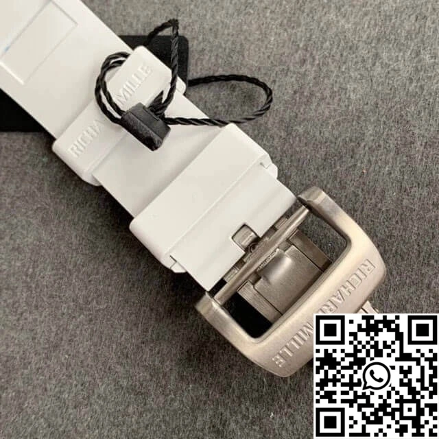 Richard Mille RM-011 KV Factory White Ceramic Rubber Strap
