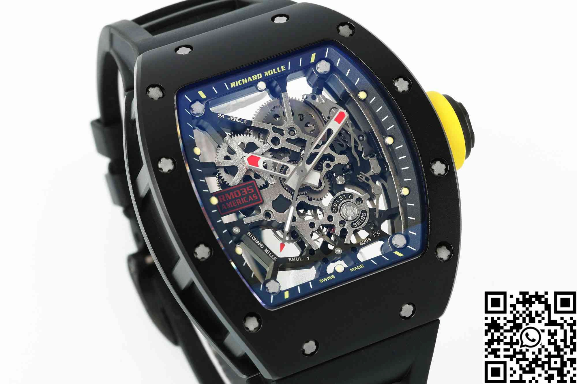Richard Mille RM-035 Sonic Factory Black Case Black Band