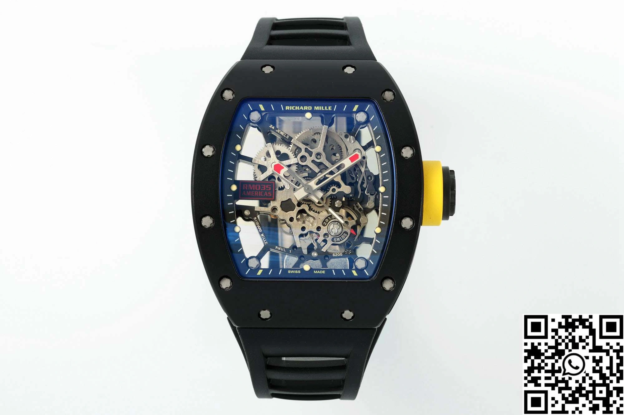 Richard Mille RM-035 Sonic Factory Black Case Black Band