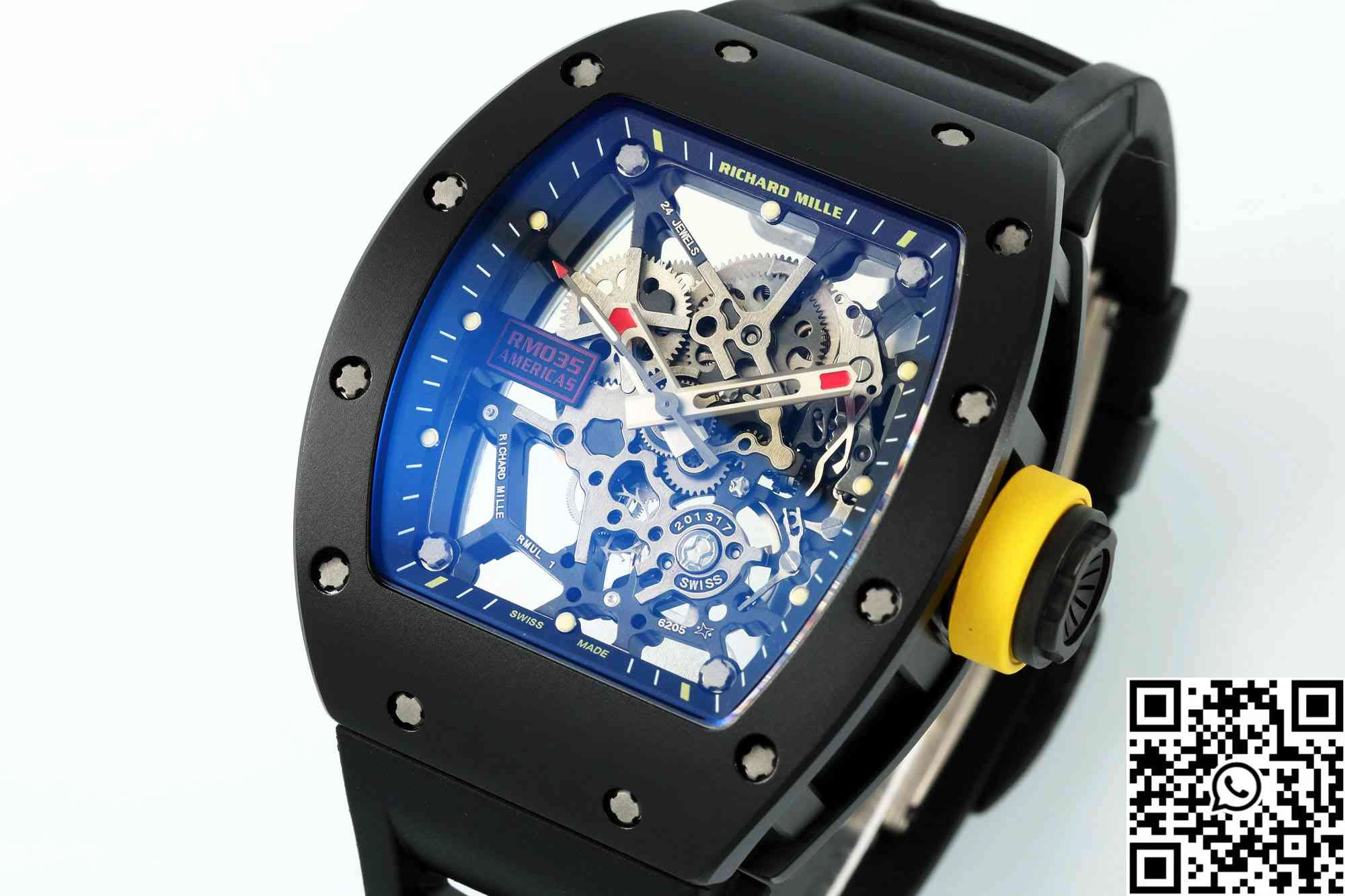 Richard Mille RM-035 Sonic Factory Black Case Black Band