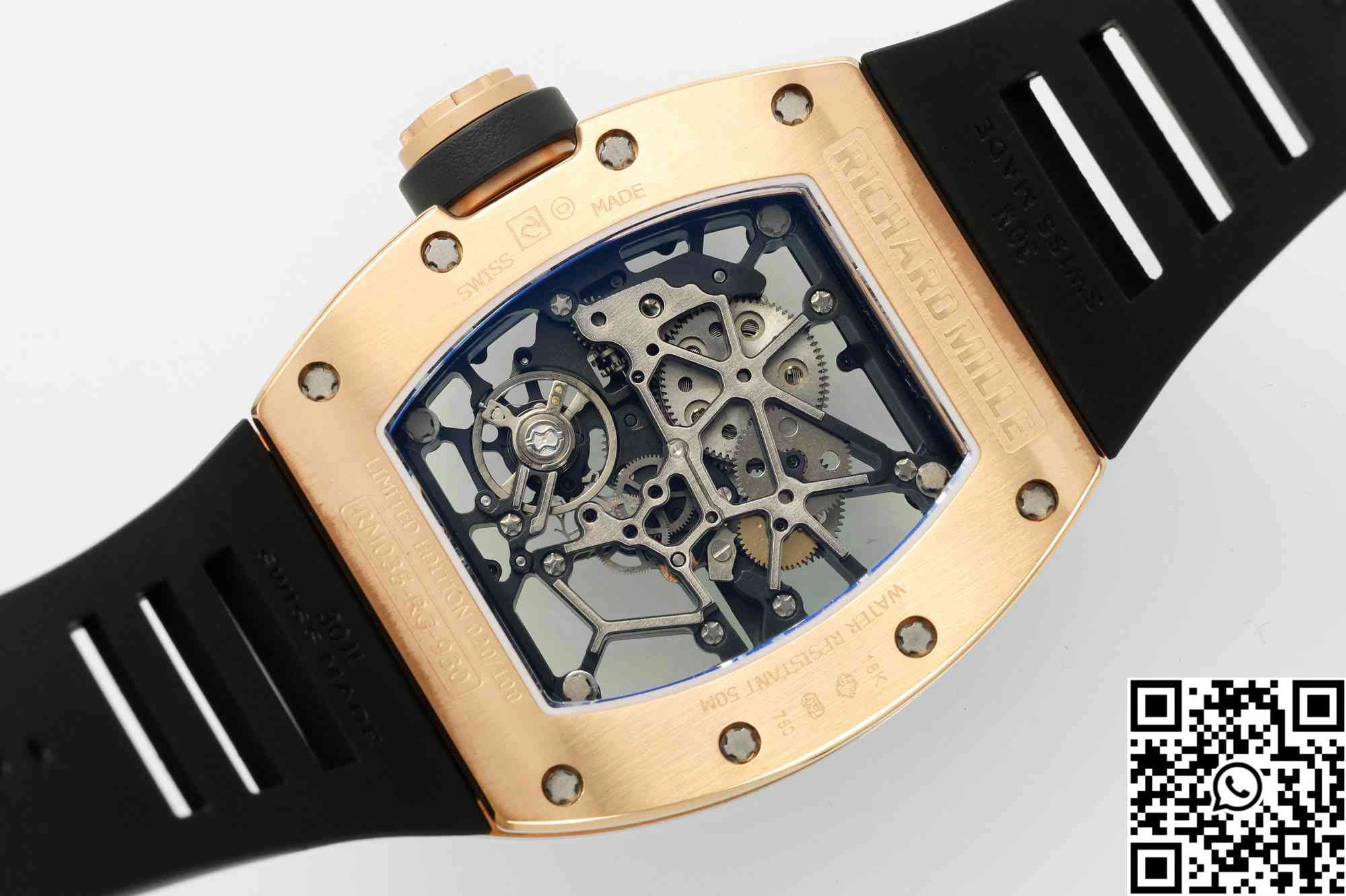 Richard Mille RM-035 Sonic Factory Gold Case Black Band