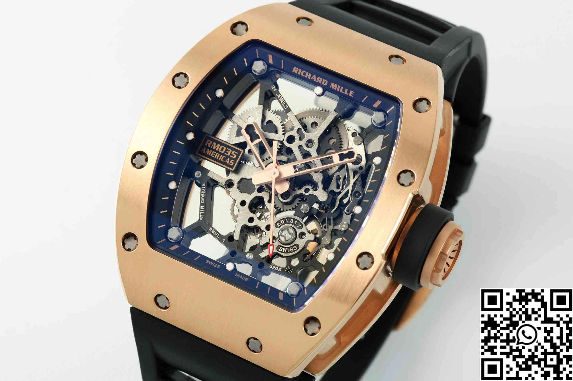 Richard Mille RM-035 Sonic Factory Gold Case Black Band