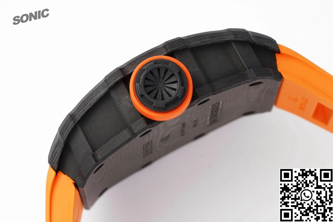 Richard Mille RM-035 Sonic Factory NTPT Carbon Fiber Black Case Orange Band