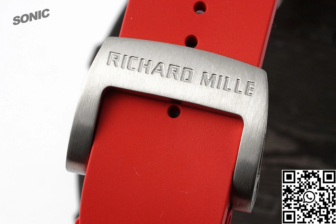 Richard Mille RM-035 Sonic Factory NTPT Carbon Fiber Black Case Red Band