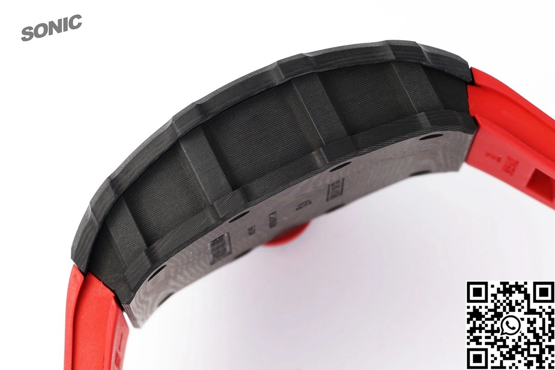 Richard Mille RM-035 Sonic Factory NTPT Carbon Fiber Black Case Red Band