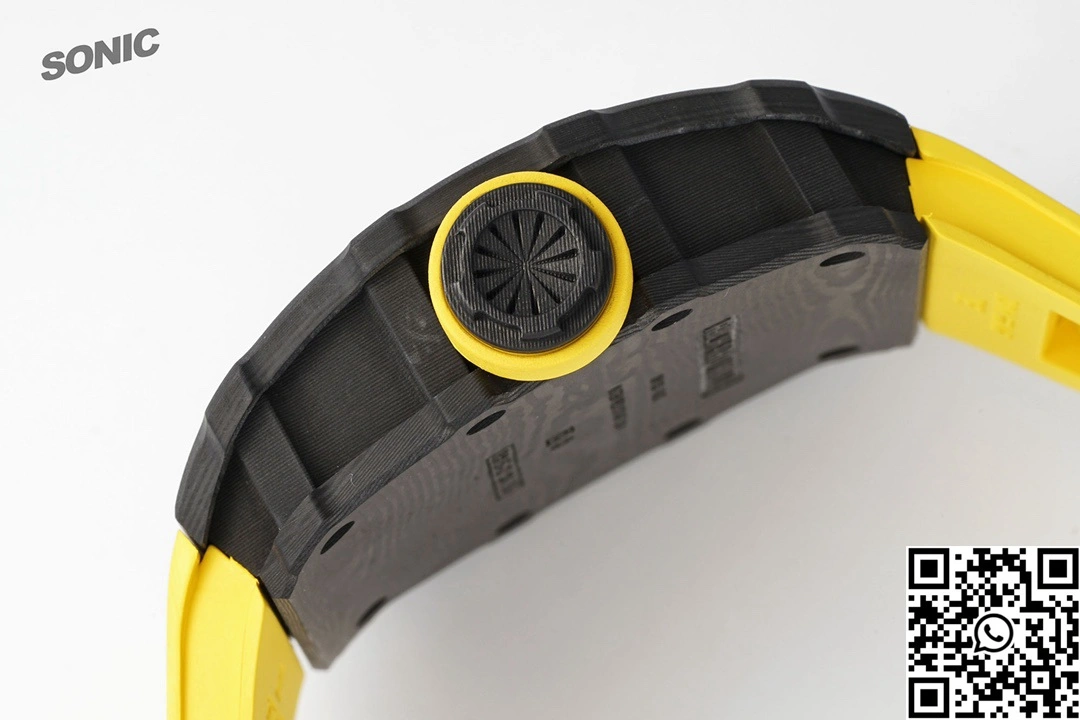 Richard Mille RM-035 Sonic Factory NTPT Carbon Fiber Black Case Yellow Band