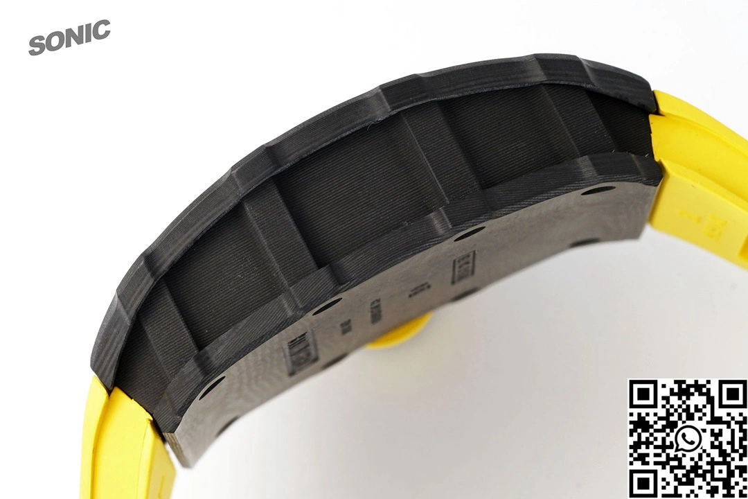 Richard Mille RM-035 Sonic Factory NTPT Carbon Fiber Black Case Yellow Band