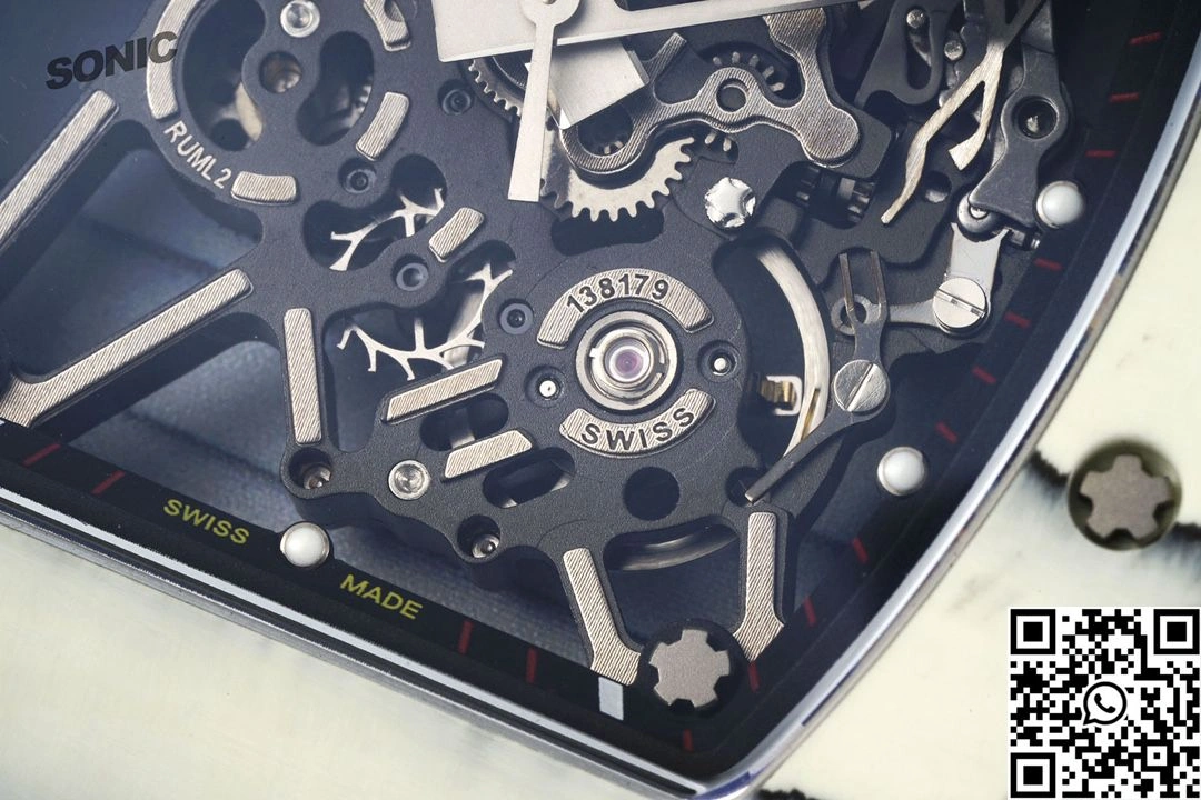 Richard Mille RM-035 Sonic Factory NTPT Carbon Fiber White Case Blue Band