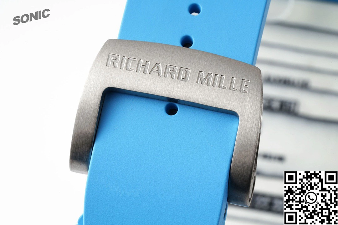 Richard Mille RM-035 Sonic Factory NTPT Carbon Fiber White Case Blue Band