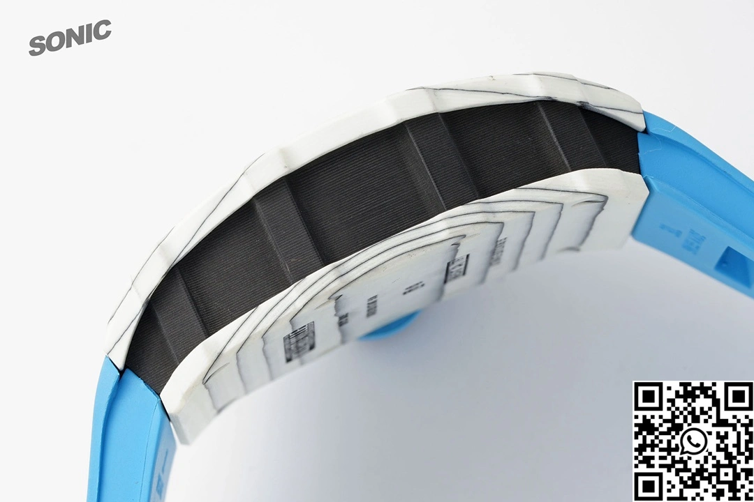 Richard Mille RM-035 Sonic Factory NTPT Carbon Fiber White Case Blue Band
