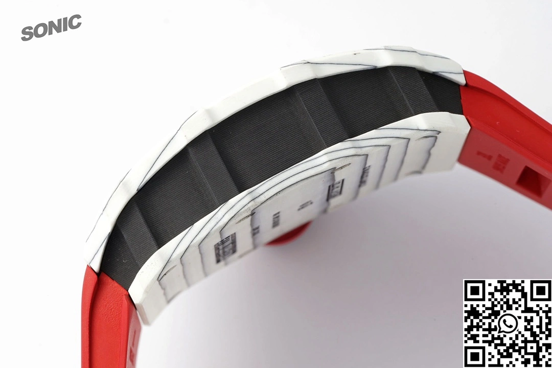 Richard Mille RM-035 Sonic Factory NTPT Carbon Fiber White Case Red Band