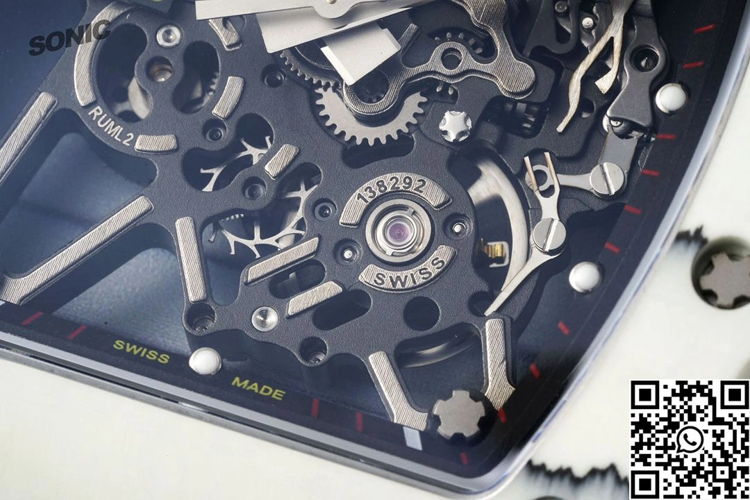 Richard Mille RM-035 Sonic Factory NTPT Carbon Fiber White Case White Band