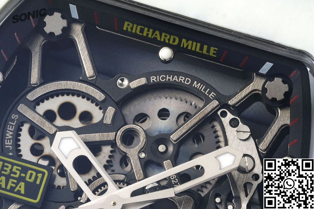 Richard Mille RM-035 Sonic Factory NTPT Carbon Fiber White Case White Band