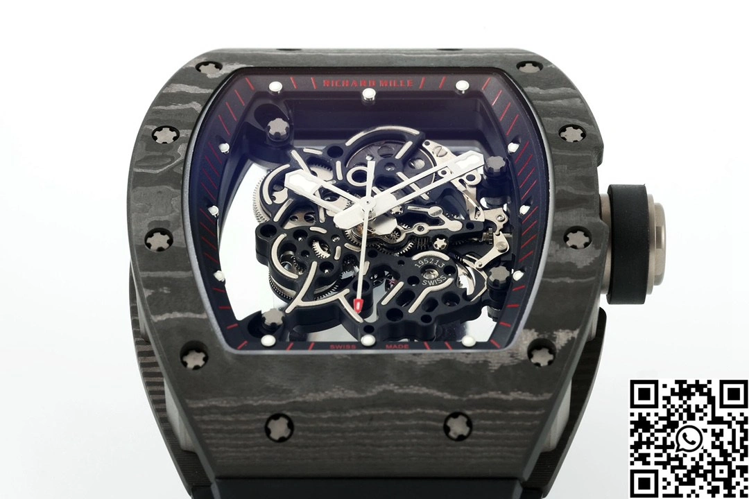 Richard Mille RM-055 APS Factory NTPT Carbon Fiber Black Case Black Band Black Rehault
