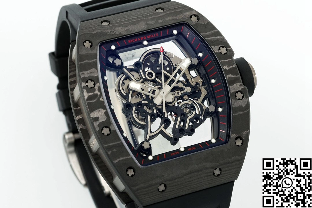 Richard Mille RM-055 APS Factory NTPT Carbon Fiber Black Case Black Band Black Rehault