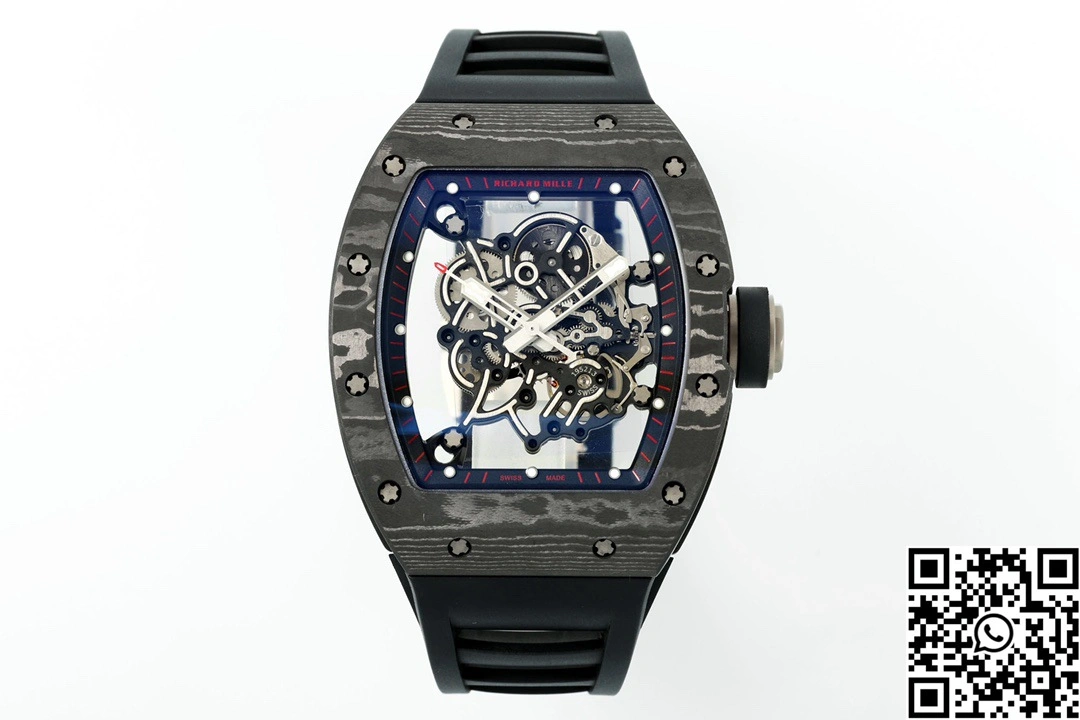 Richard Mille RM-055 APS Factory NTPT Carbon Fiber Black Case Black Band Black Rehault