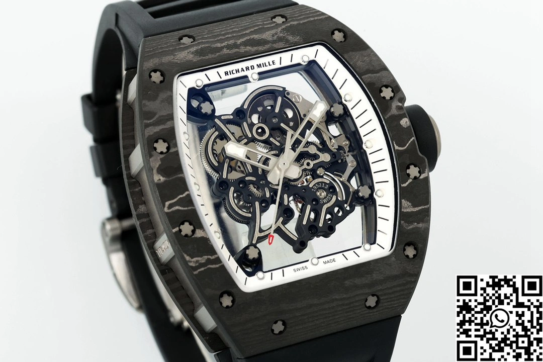 Richard Mille RM-055 APS Factory NTPT Carbon Fiber Black Case Black Band