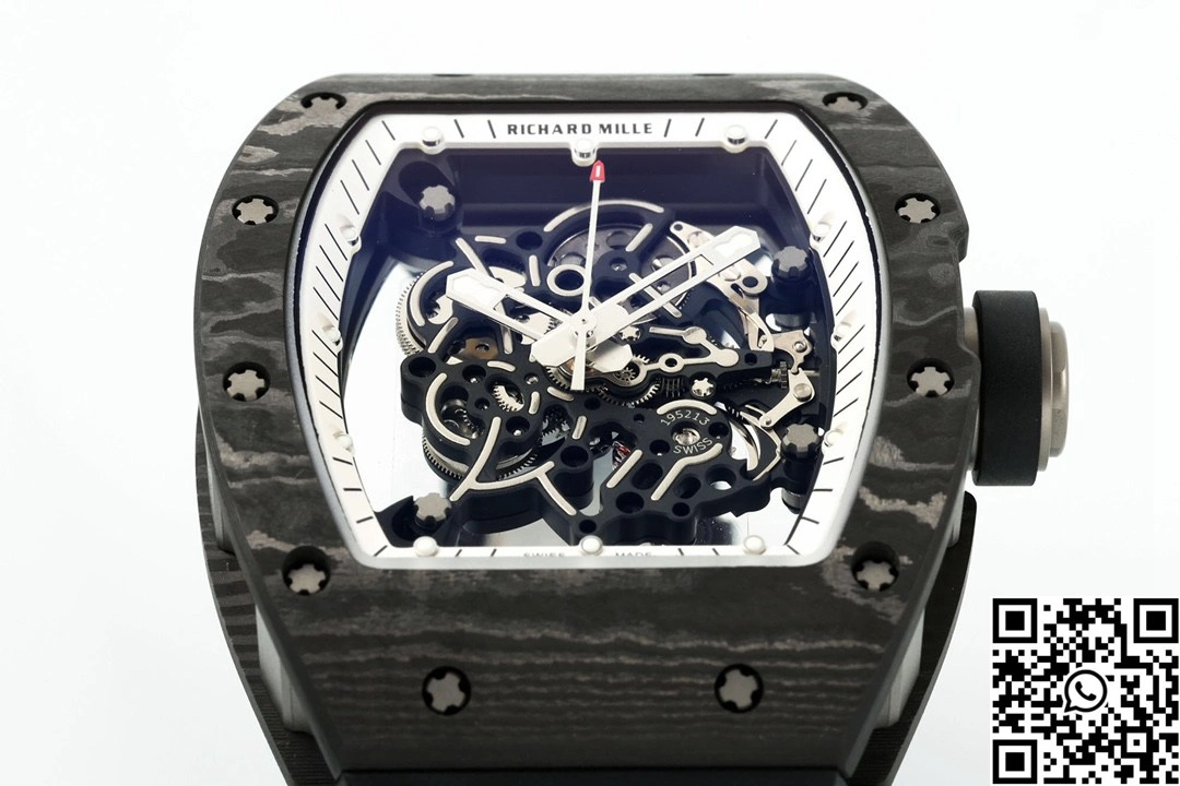 Richard Mille RM-055 APS Factory NTPT Carbon Fiber Black Case Black Band