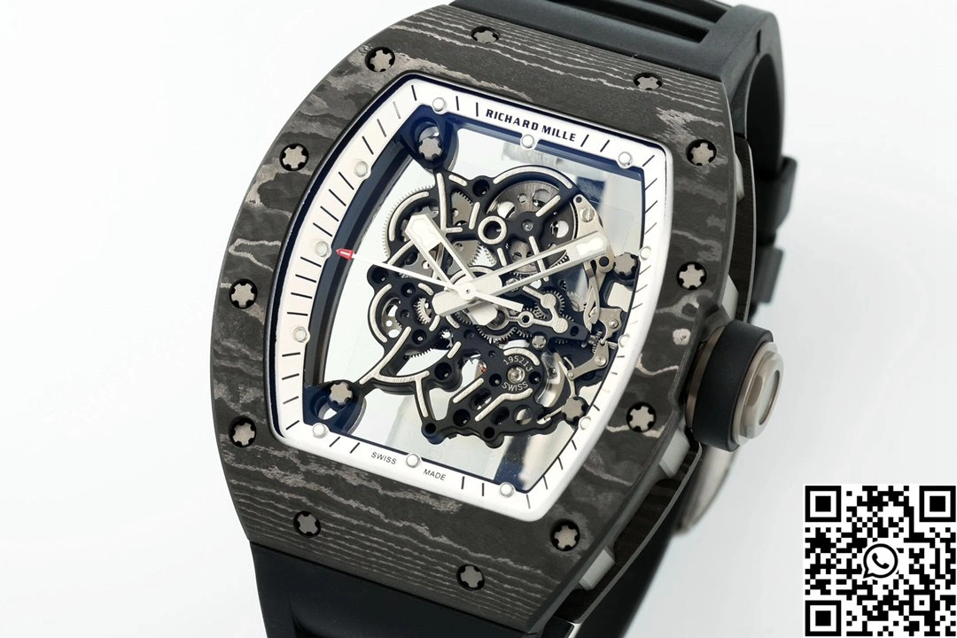 Richard Mille RM-055 APS Factory NTPT Carbon Fiber Black Case Black Band