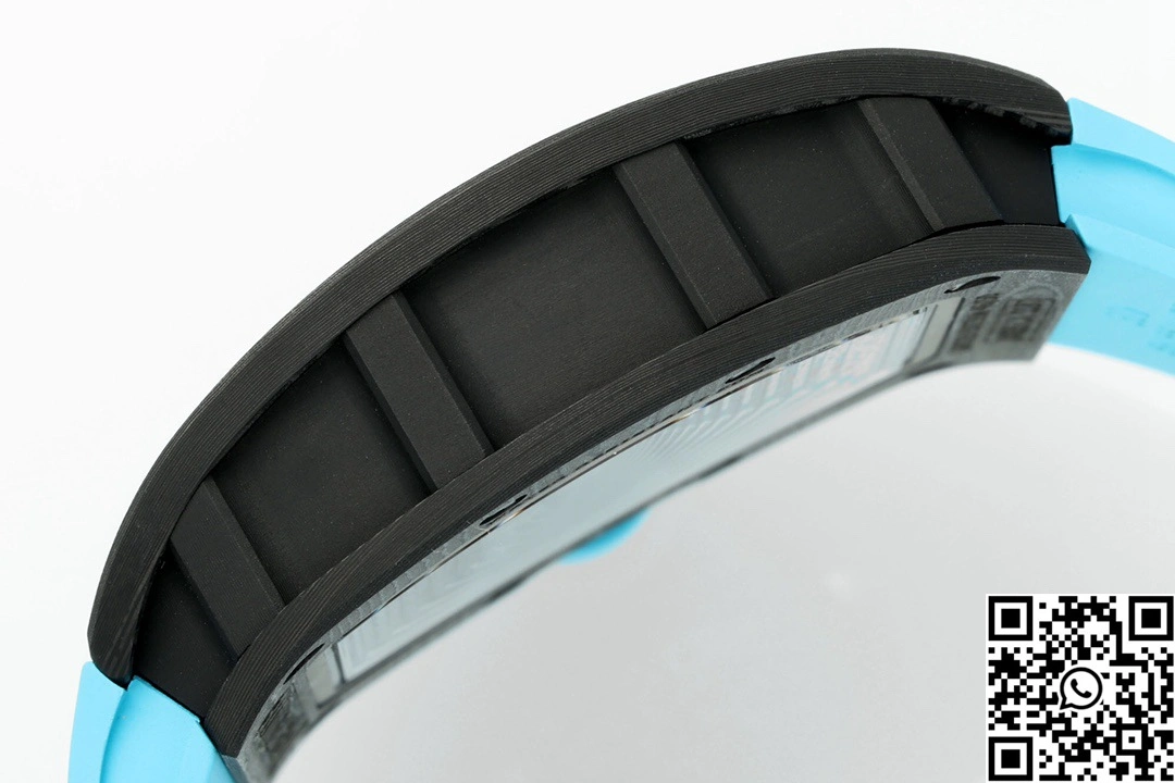 Richard Mille RM-055 APS Factory NTPT Carbon Fiber Black Case Blue Band