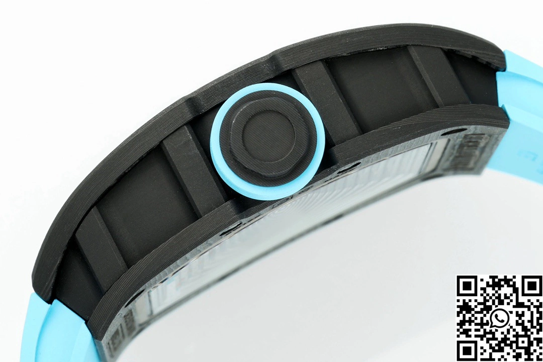 Richard Mille RM-055 APS Factory NTPT Carbon Fiber Black Case Blue Band