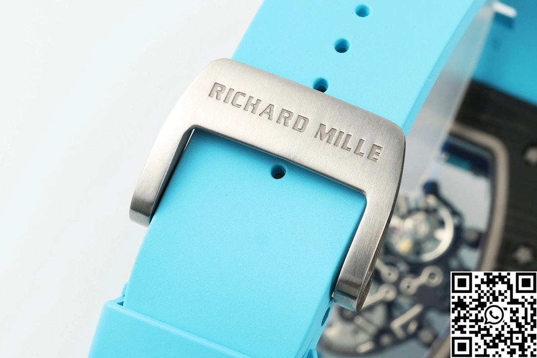 Richard Mille RM-055 APS Factory NTPT Carbon Fiber Black Case Blue Band