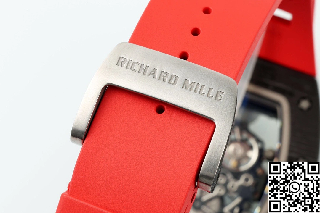 Richard Mille RM-055 APS Factory NTPT Carbon Fiber Black Case Red Band