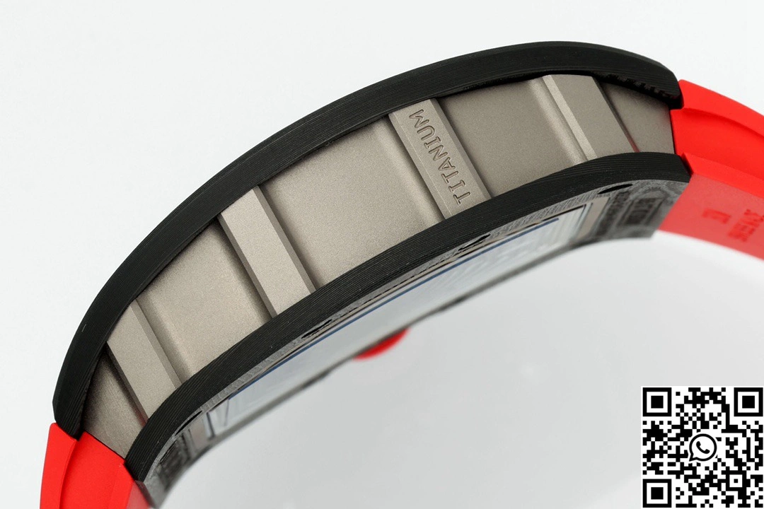 Richard Mille RM-055 APS Factory NTPT Carbon Fiber Black Case Red Band