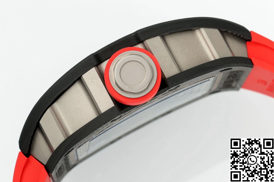 Richard Mille RM-055 APS Factory NTPT Carbon Fiber Black Case Red Band
