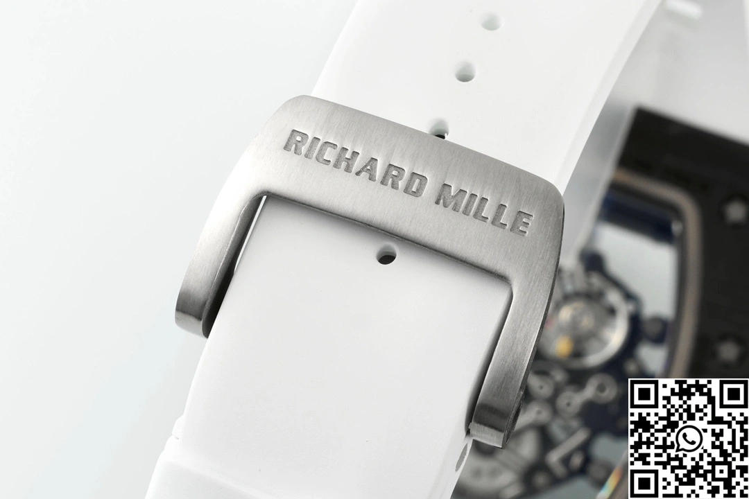 Richard Mille RM-055 APS Factory NTPT Carbon Fiber Black Case White Band