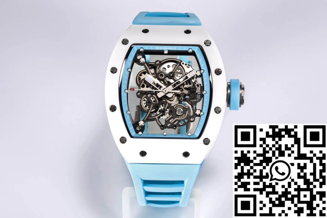 Richard Mille RM-055 BBR Factory Ceramic Case Blue Strap