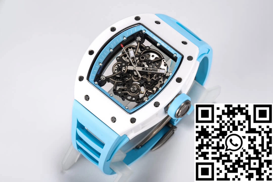 Richard Mille RM-055 BBR Factory Ceramic Case Blue Strap