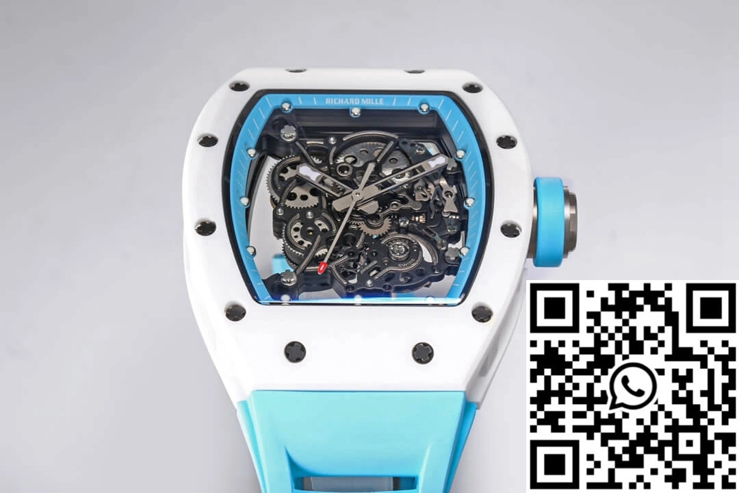 Richard Mille RM-055 BBR Factory Ceramic Case Blue Strap