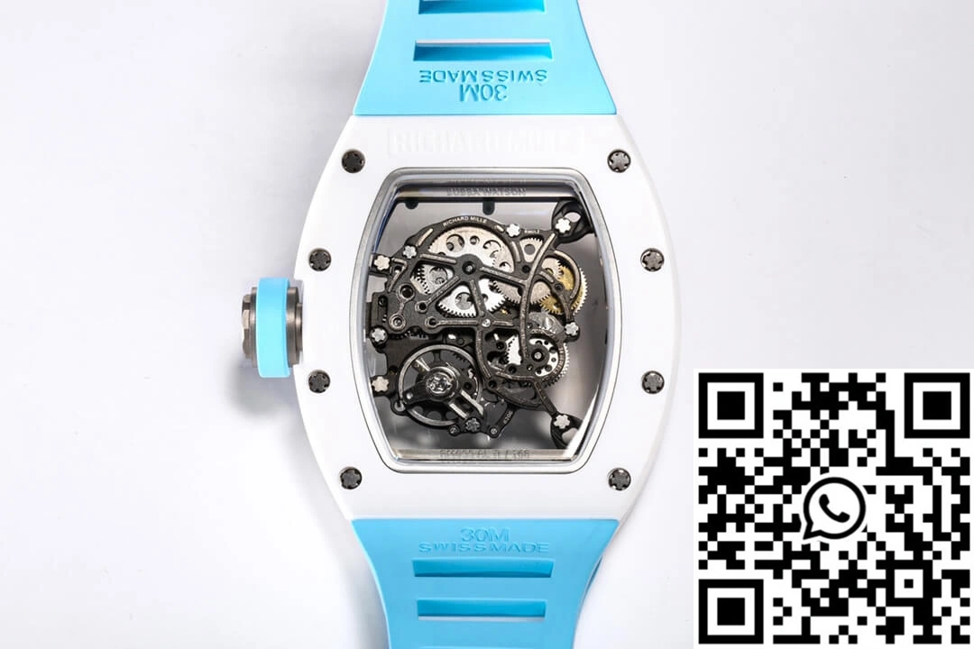 Richard Mille RM-055 BBR Factory Ceramic Case Blue Strap