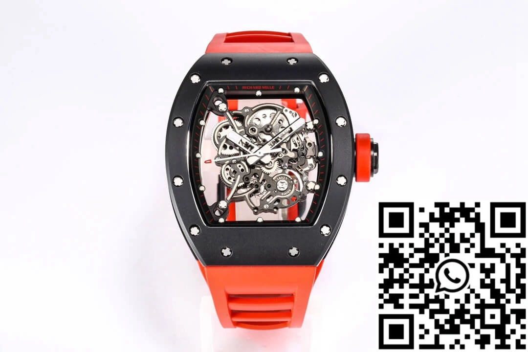 Richard Mille RM-055 BBR Factory Ceramic Case Red Strap